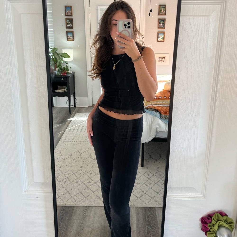 Brandy Melville Cotton Black Yoga Pants